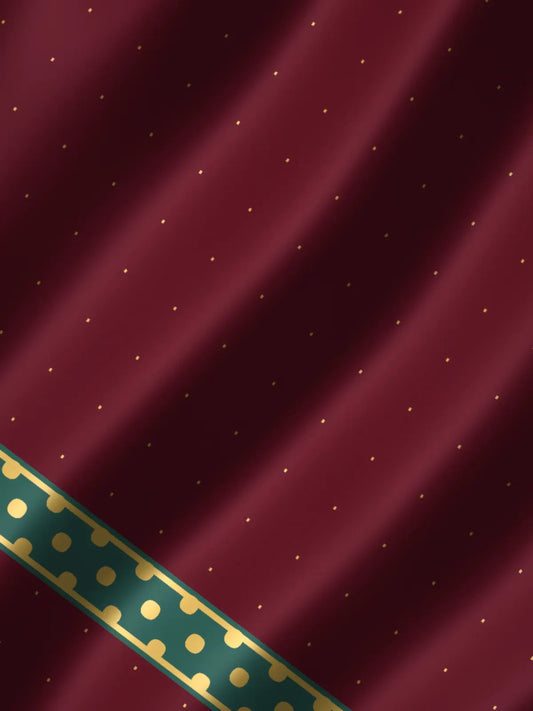 Sungudi: maroon madurai cotton with tie-dye dots, drape